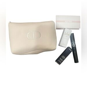 Dior Cream Pouch with 4 Piece Beauty Bundle NWOT